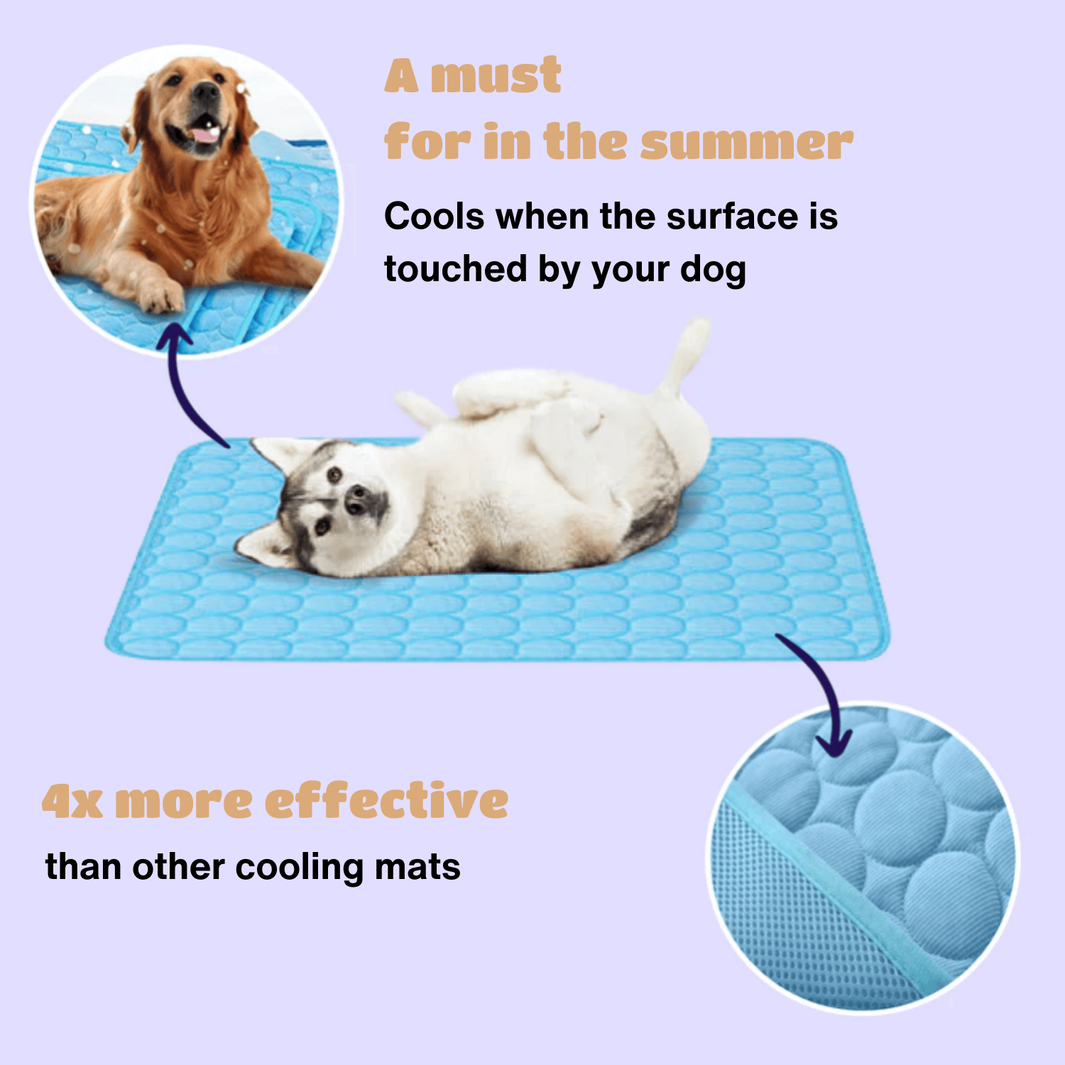 Pawsome Cooling Mat 4x more effective Dogs